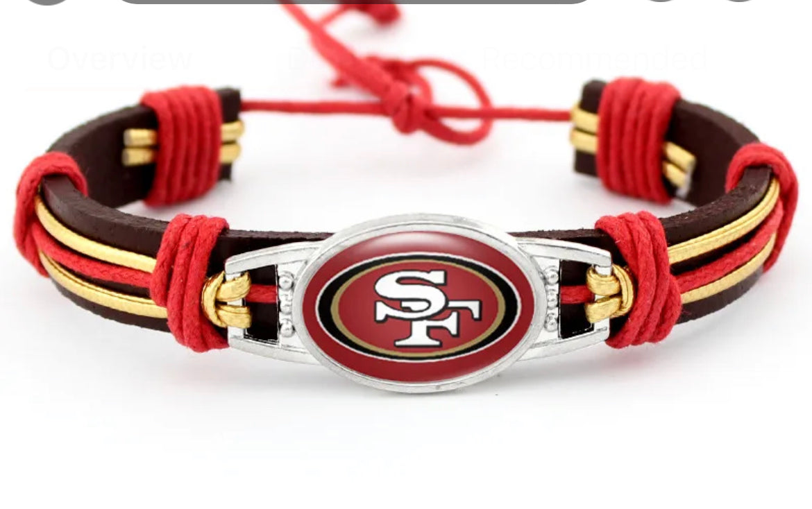 Football leather Bracelet