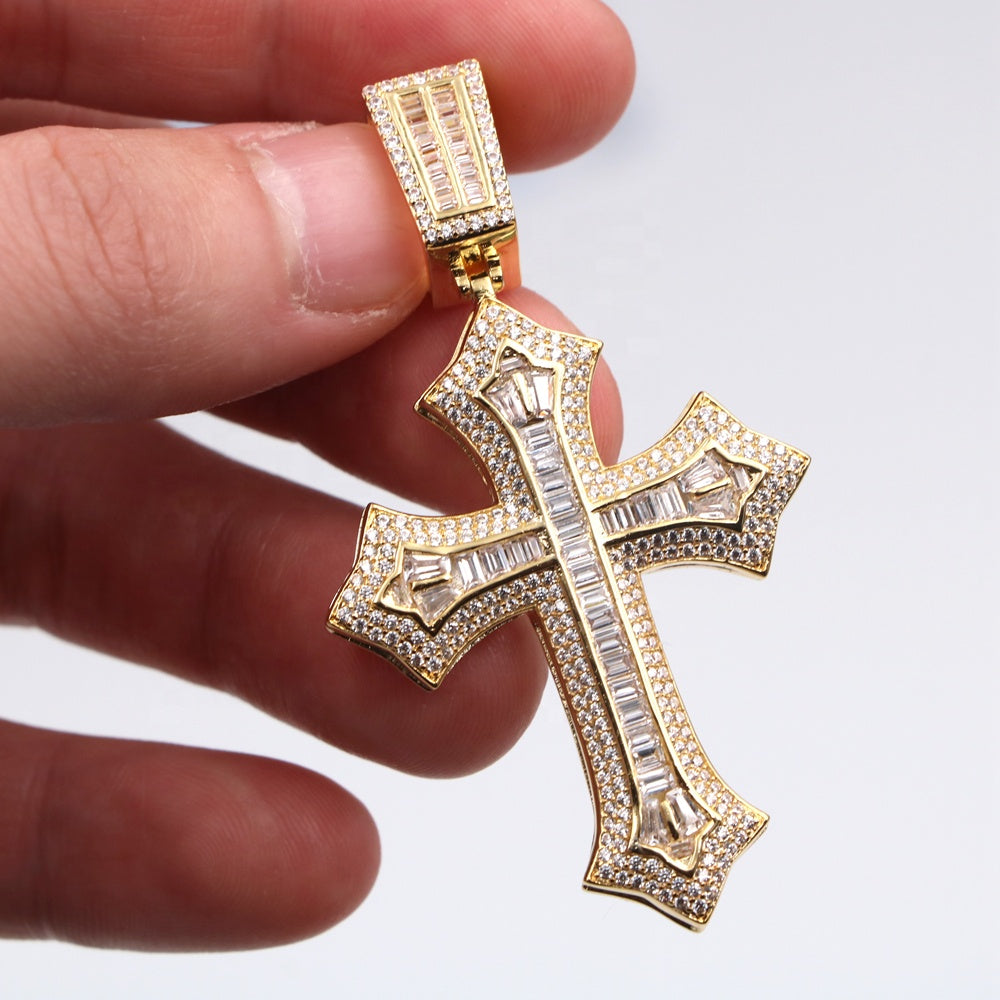 Baguette Cross Pendant