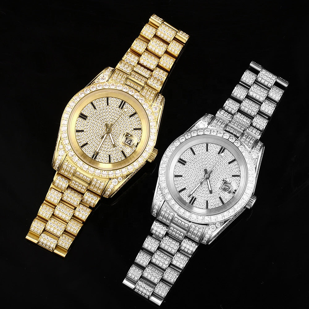 Iced Out Dial Watch
