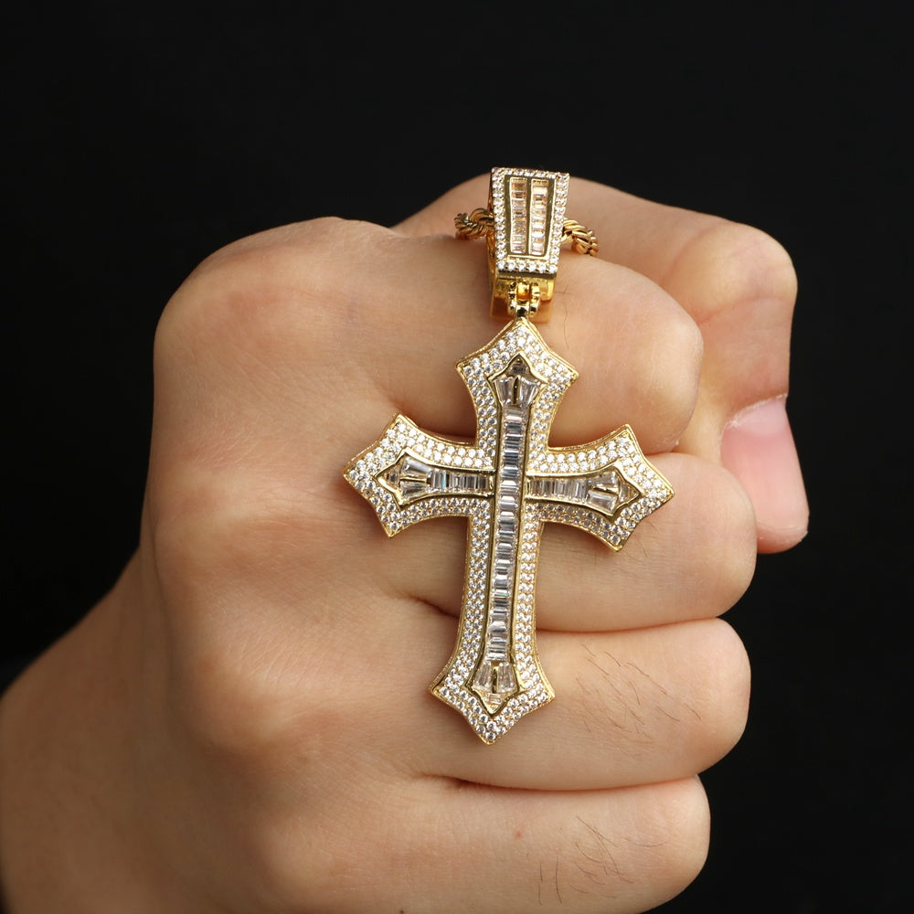 Baguette Cross Pendant