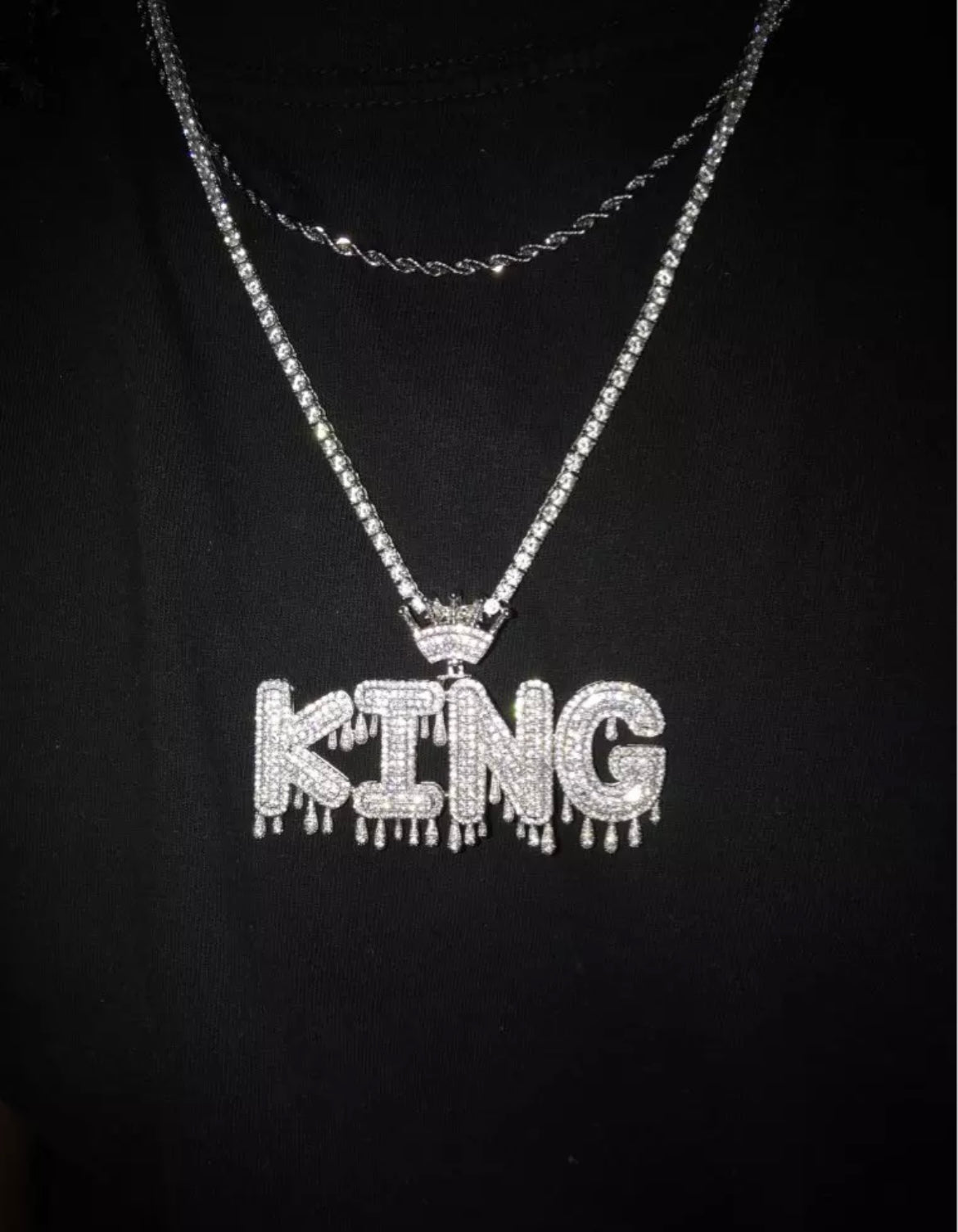 Custom Crowned Letter Necklace