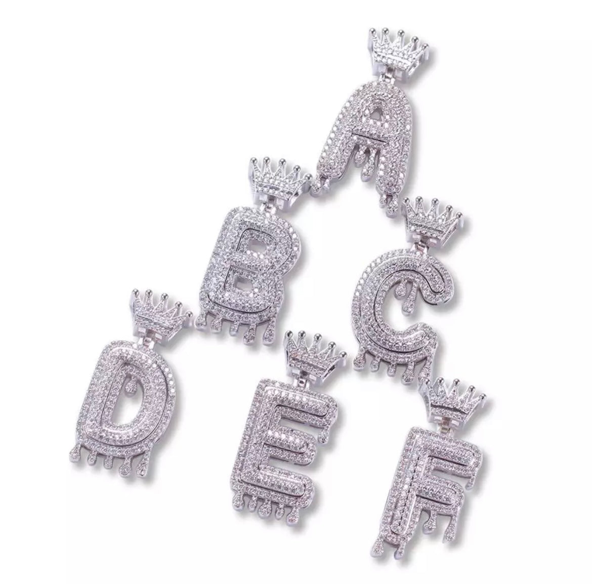 Custom Crowned Letter Necklace