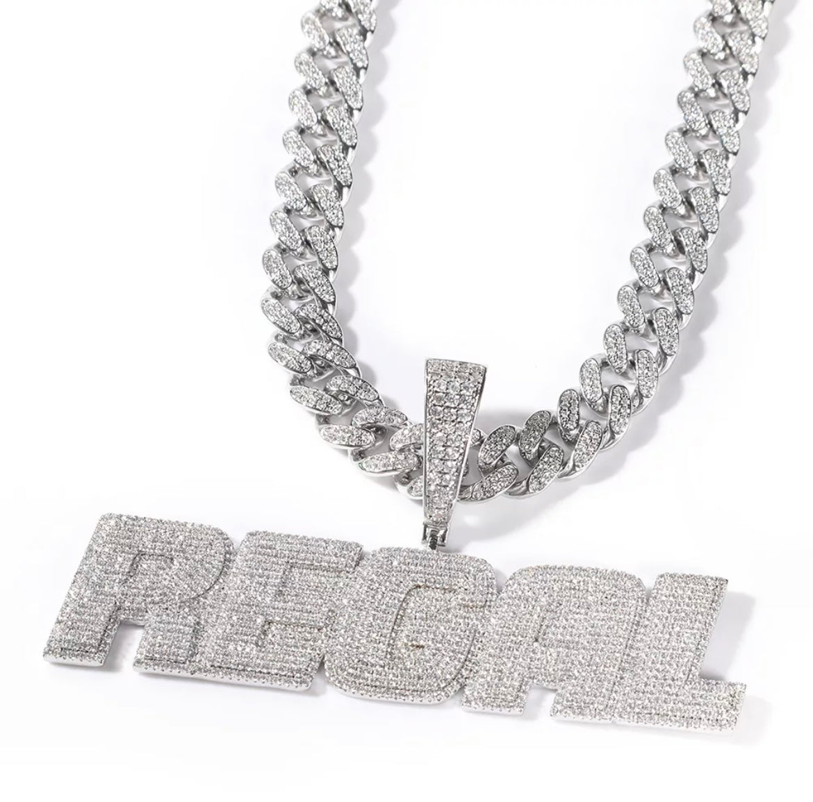 Custom letter pendant necklace
