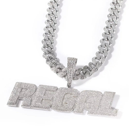 Custom letter pendant necklace