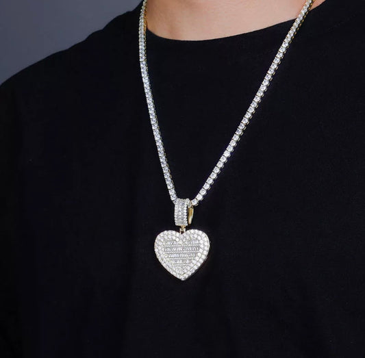 Custom Heart Photo Pendant