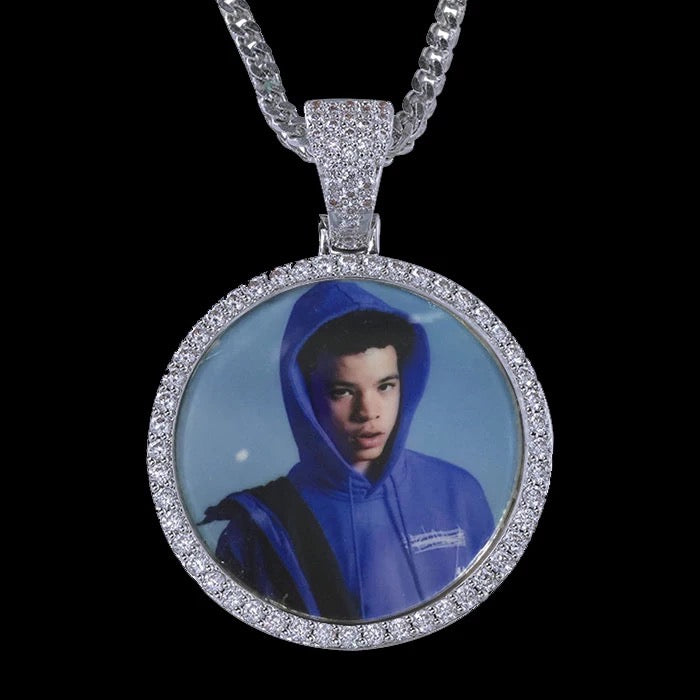 Custom Circle Photo Pendant