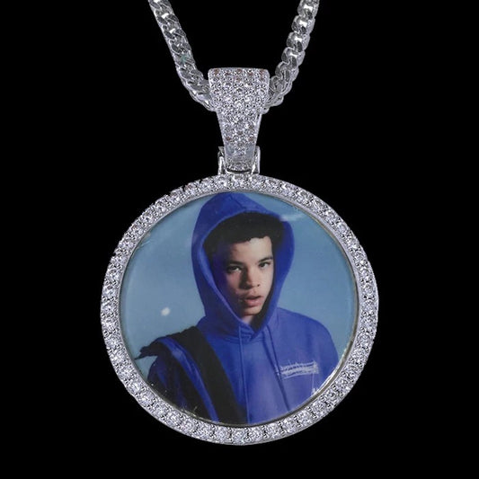 Custom Circle Photo Pendant