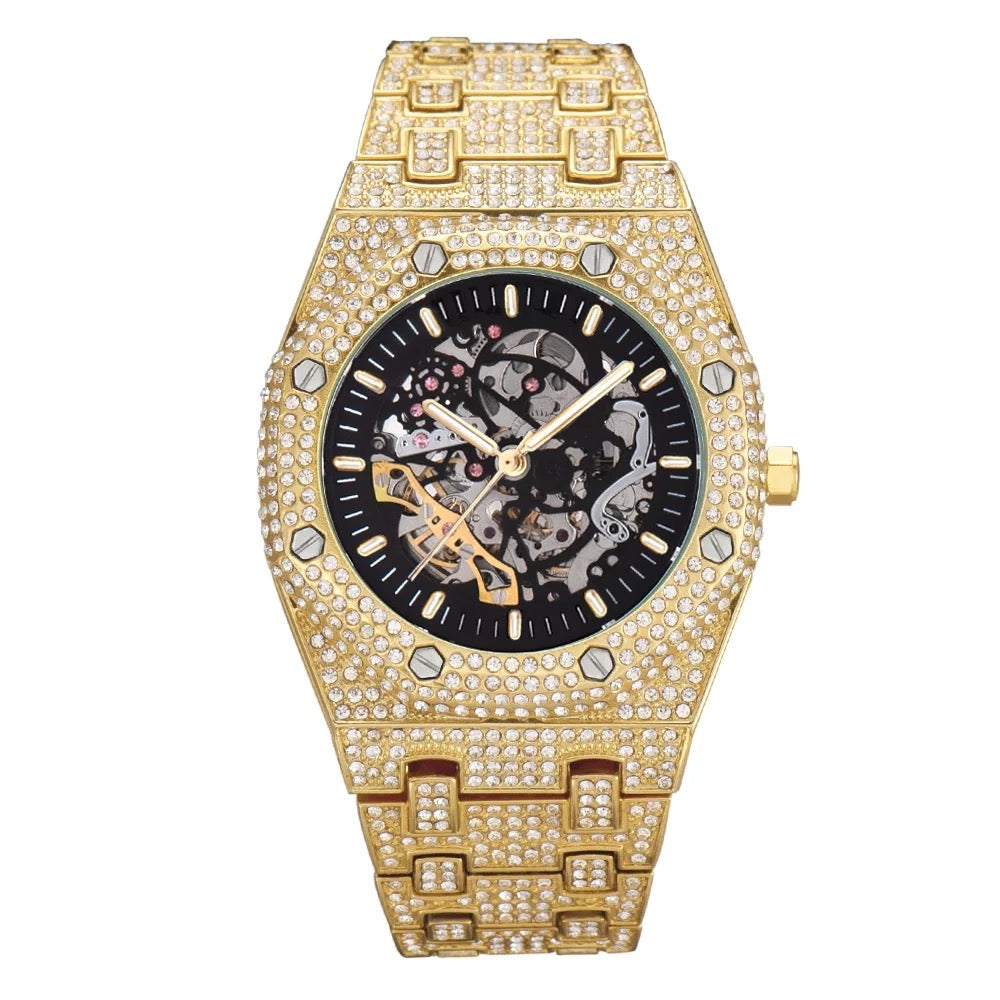 Mechanical Iced Out Diamond Watch
