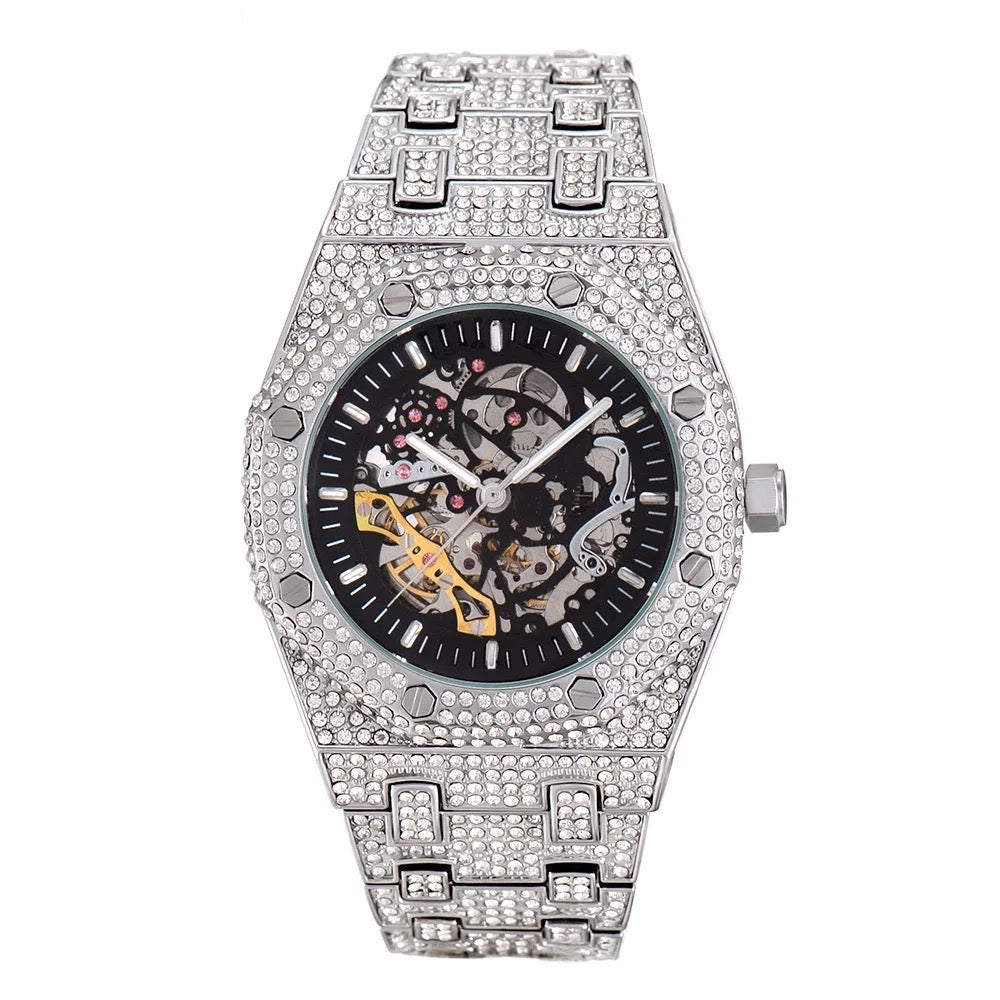 Mechanical Iced Out Diamond Watch