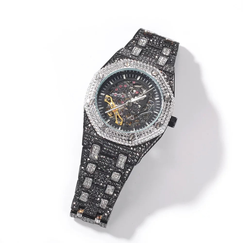 Mechanical Iced Out Diamond Watch