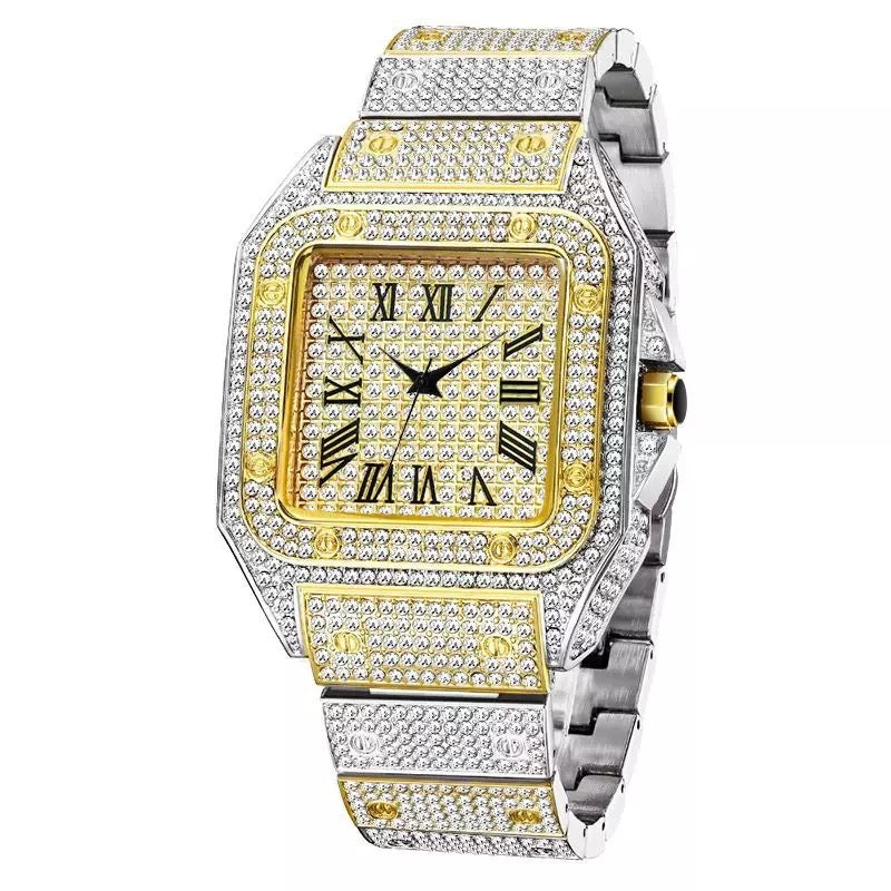 Iced Out Square Watch