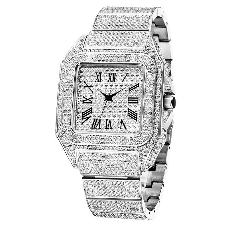 Iced Out Square Watch