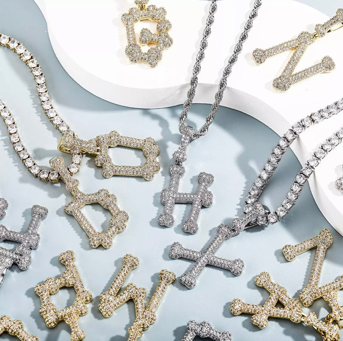 Custom Bone Font Necklace