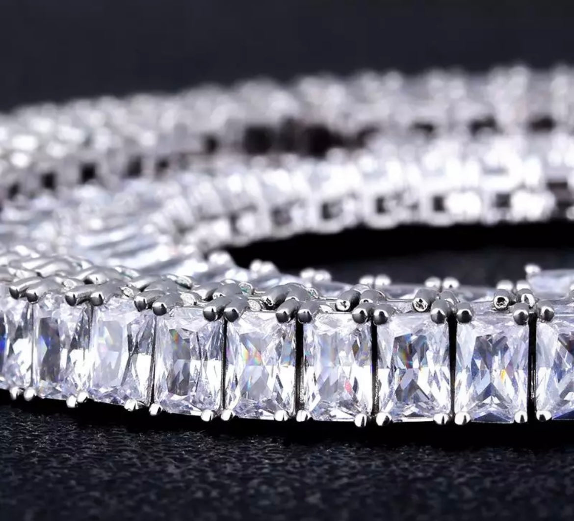 Iced Baguette Cut Bracelet