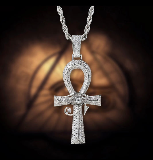 Iced Eye Ankh Pendant