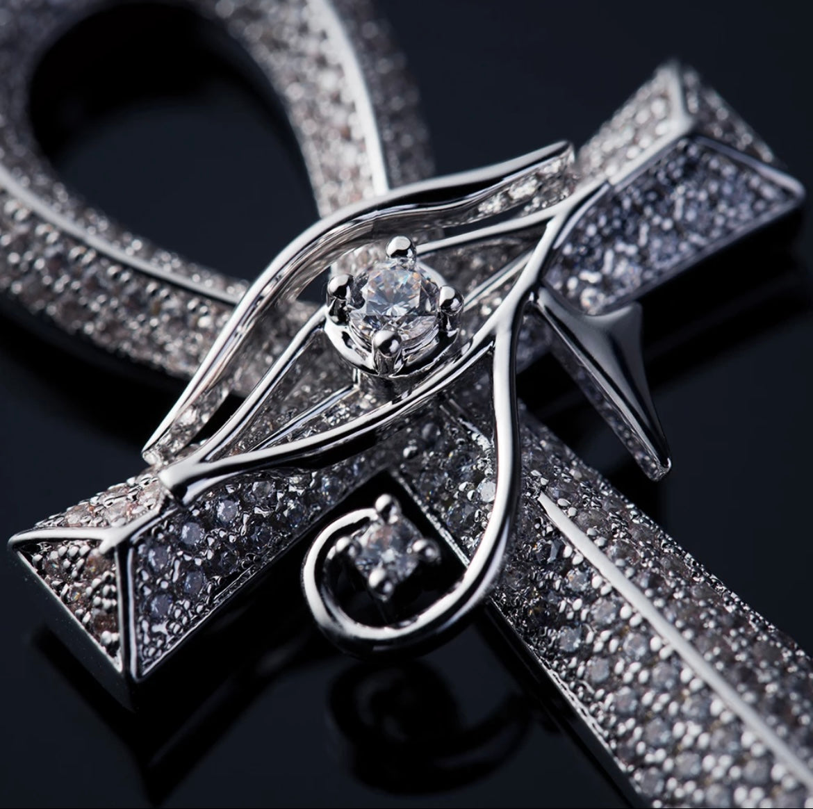 Iced Eye Ankh Pendant