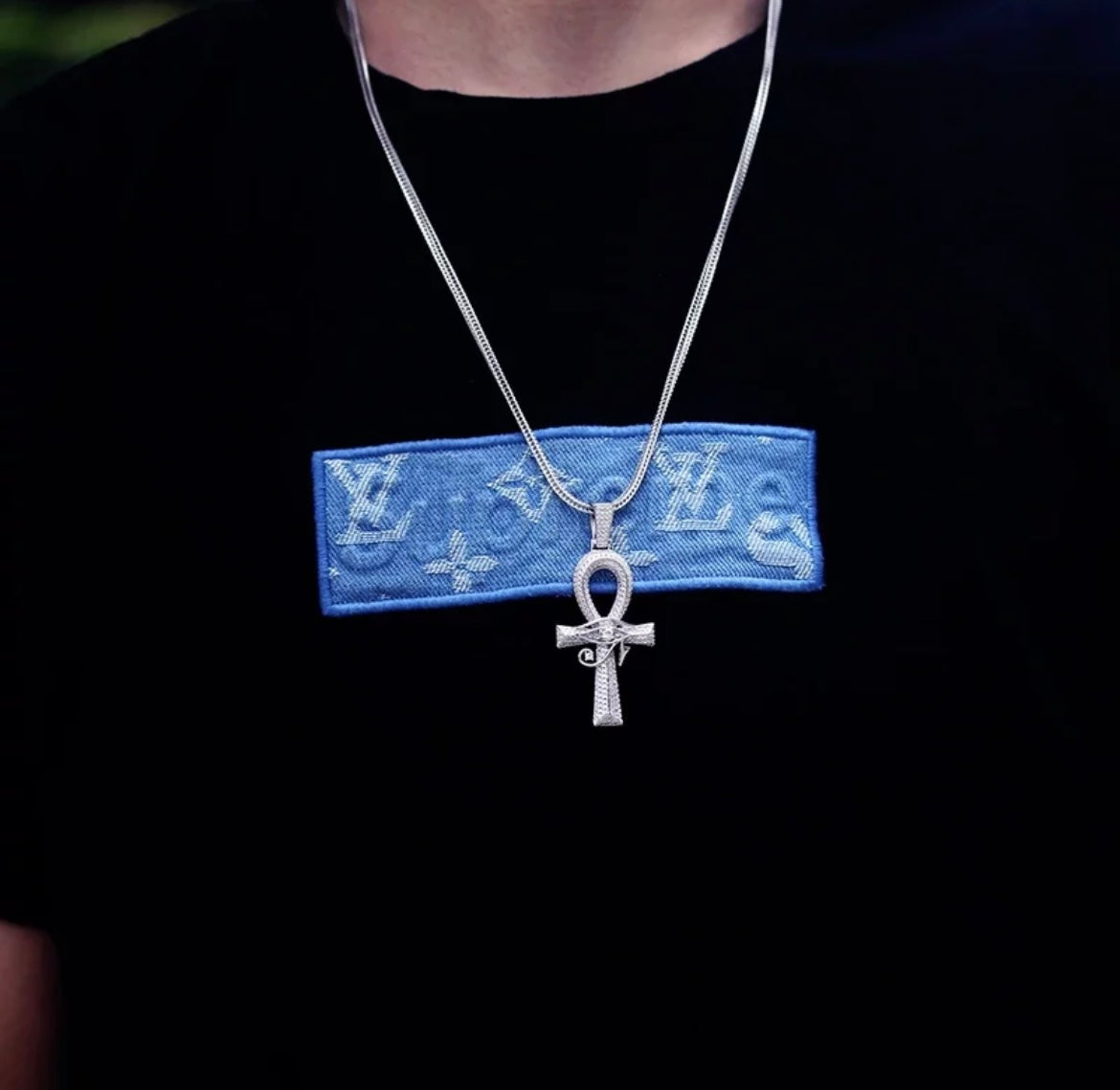 Iced Eye Ankh Pendant