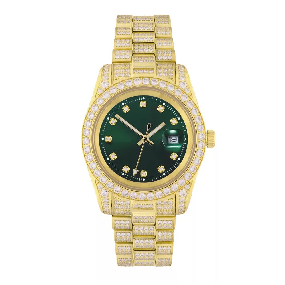 Iced Out Dial Watch