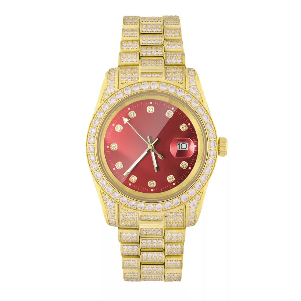Iced Out Dial Watch