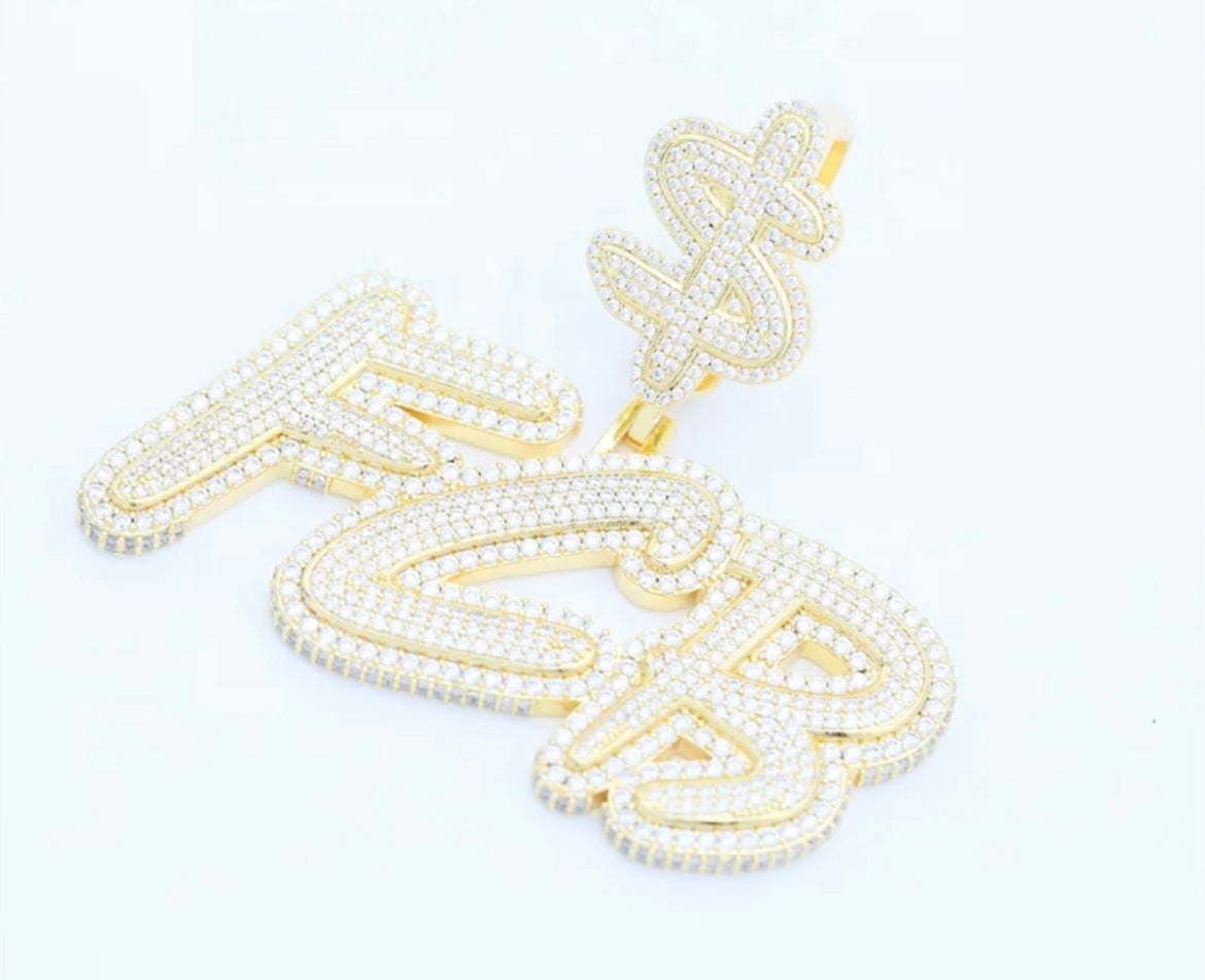 Iced Out Custom Name Pendant
