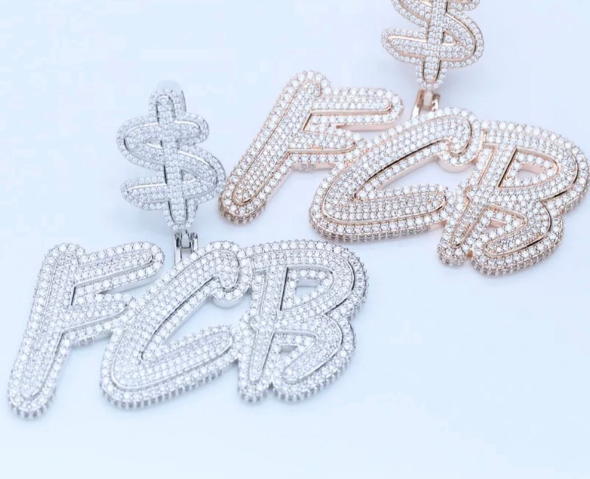 Iced Out Custom Name Pendant