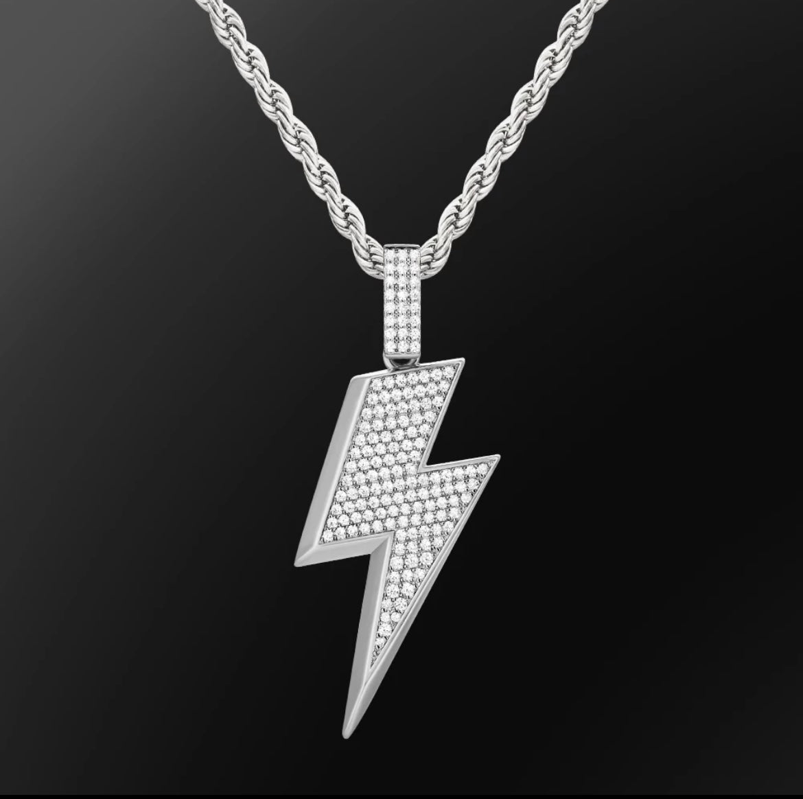 Iced Lightning Pendant