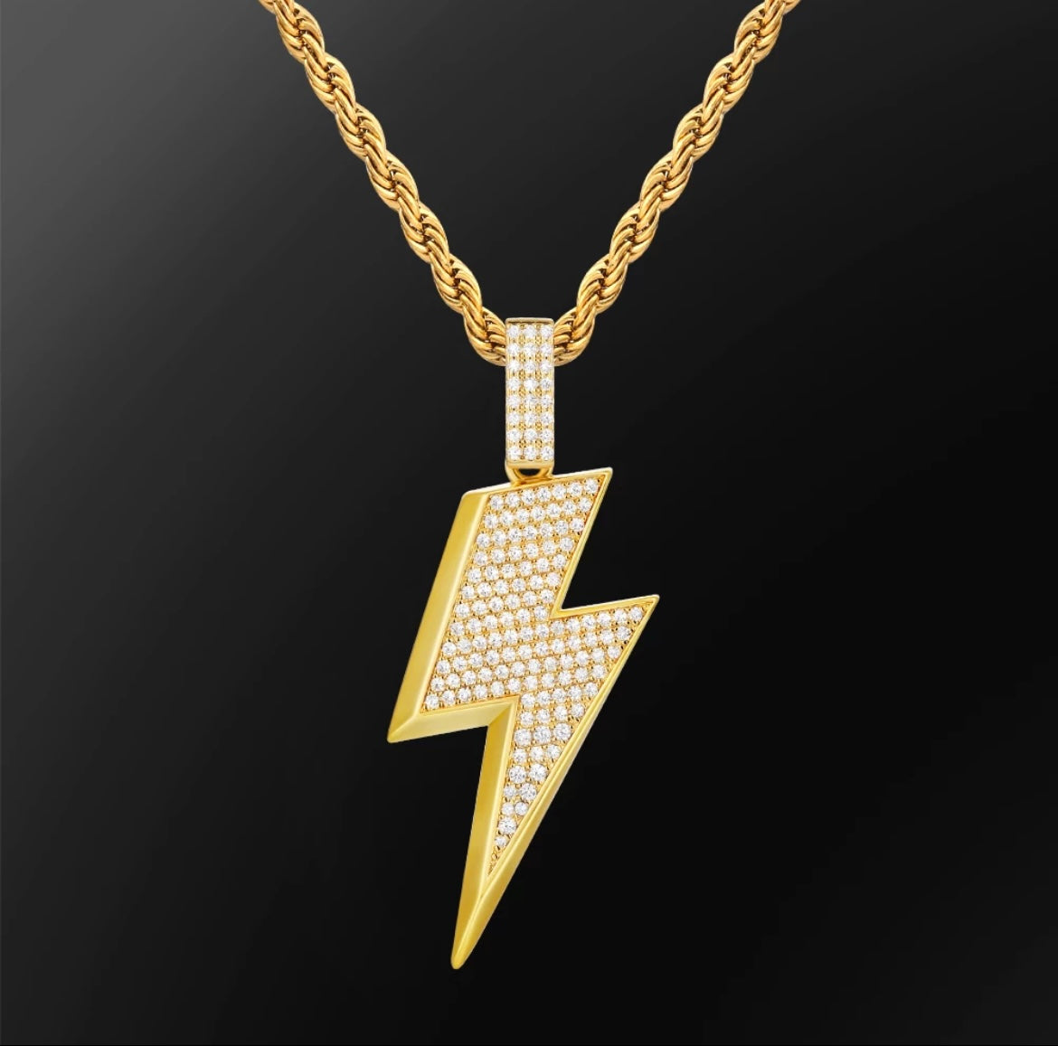 Iced Lightning Pendant