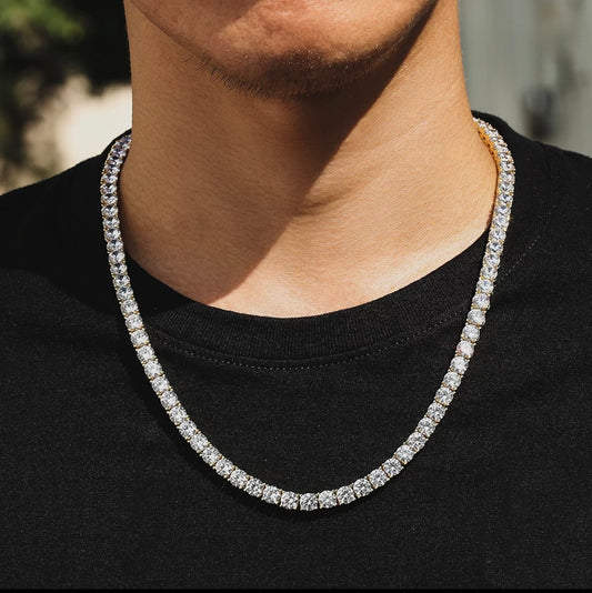 Round Cut Diamond Tennis Chain