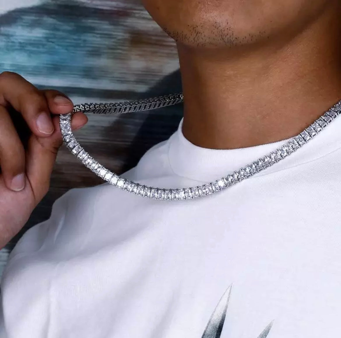 Square Baguette Tennis Chain
