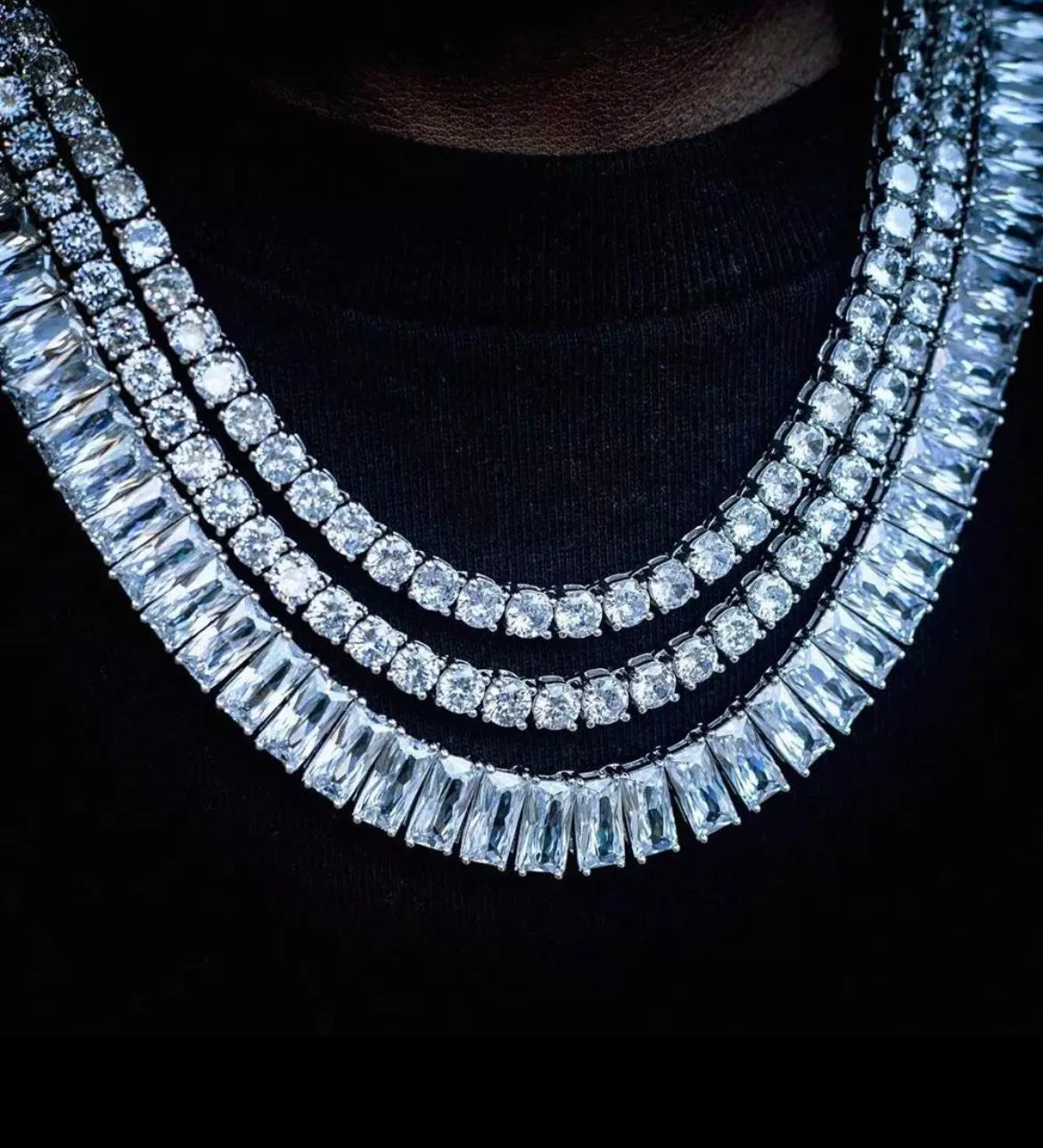 Square Baguette Tennis Chain