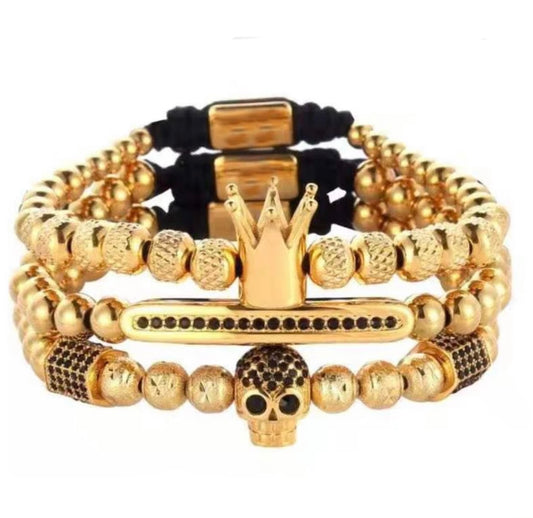Skull 4 Piece Bracelet Set