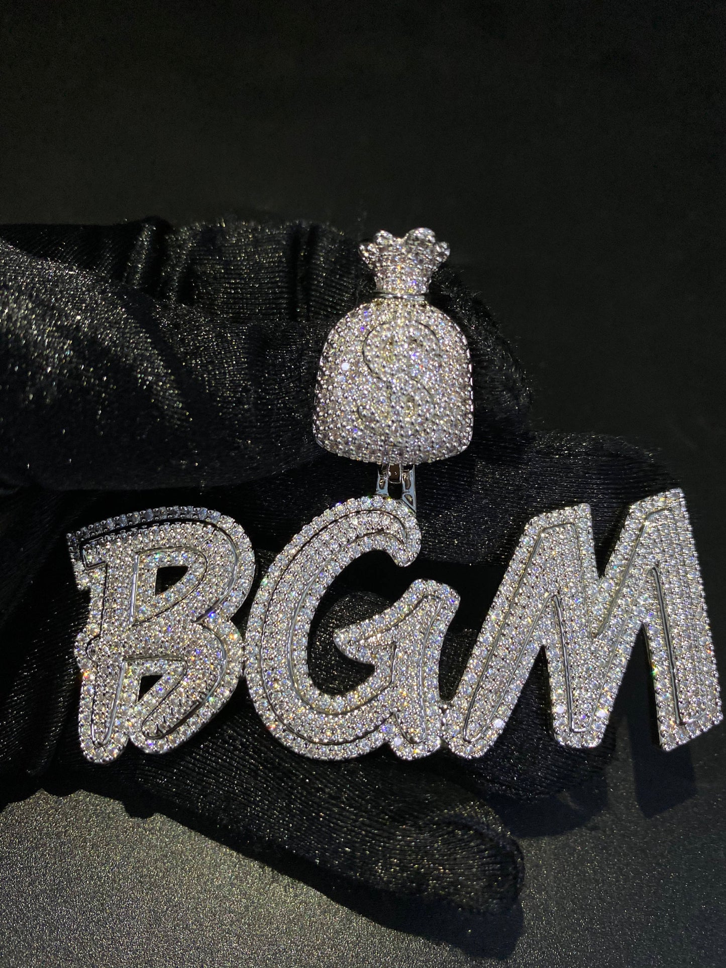 Custom Money Bag Letter Necklace