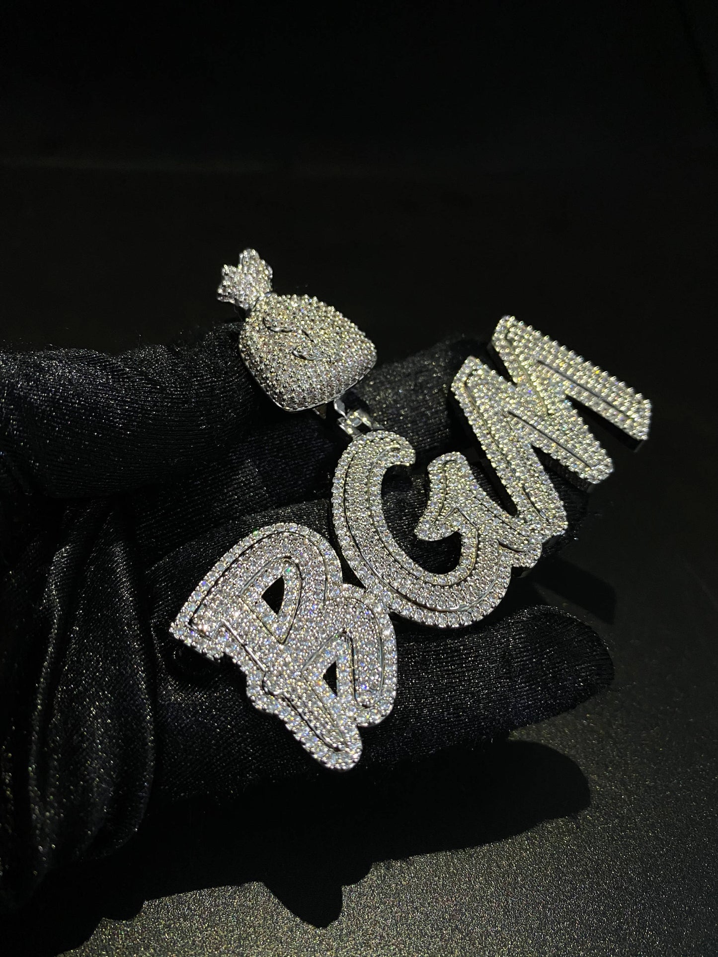 Custom Money Bag Letter Necklace