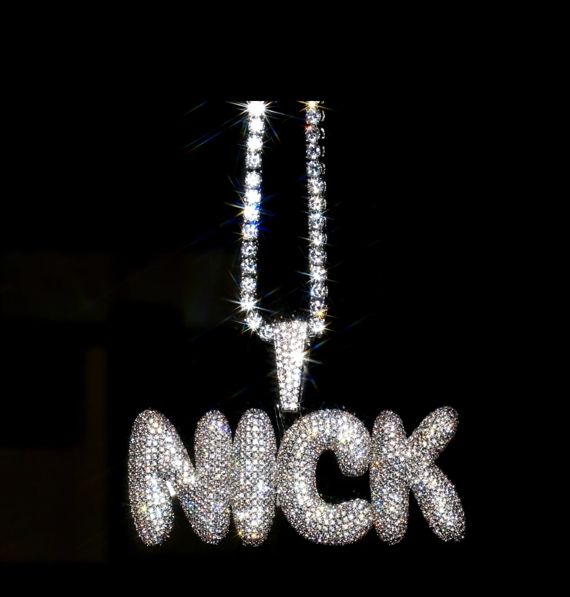 Big Bubble Letter Necklace