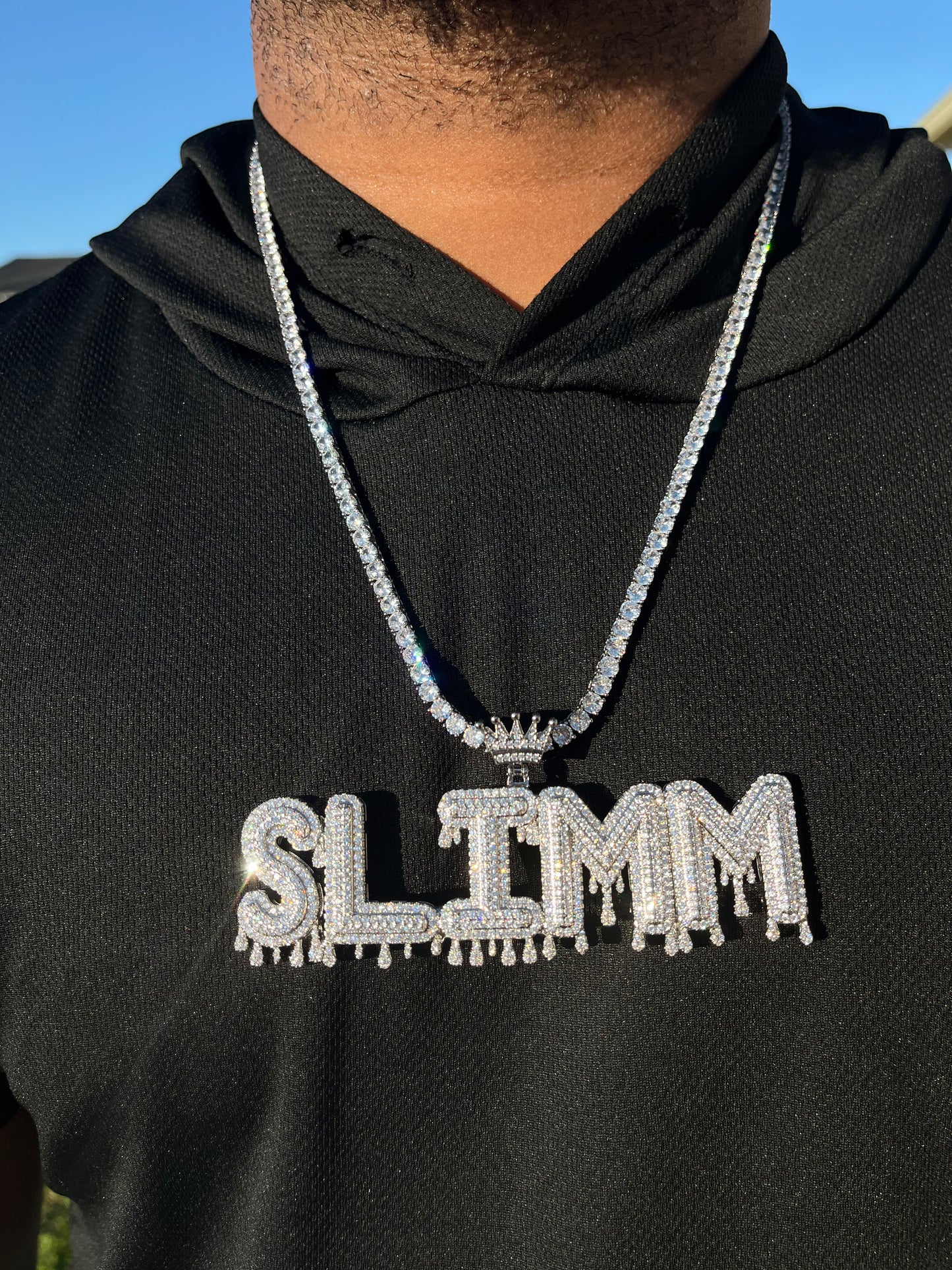 Custom Crowned Letter Necklace