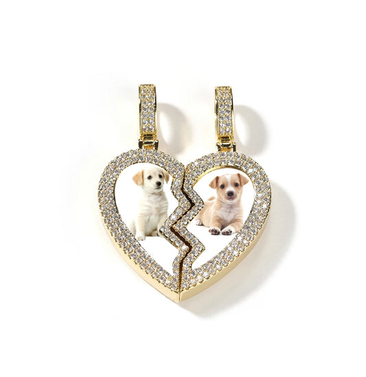 Broken Heart Custom Photo Pendant