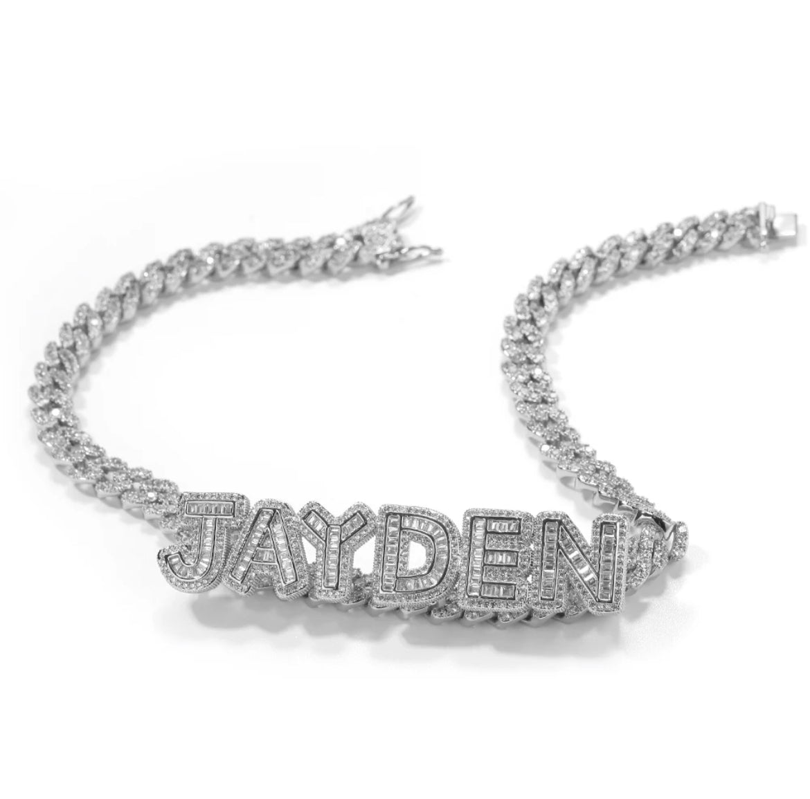 Custom Baguette Letter Pendant