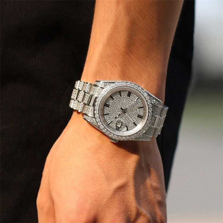 Iced Out Dial Watch