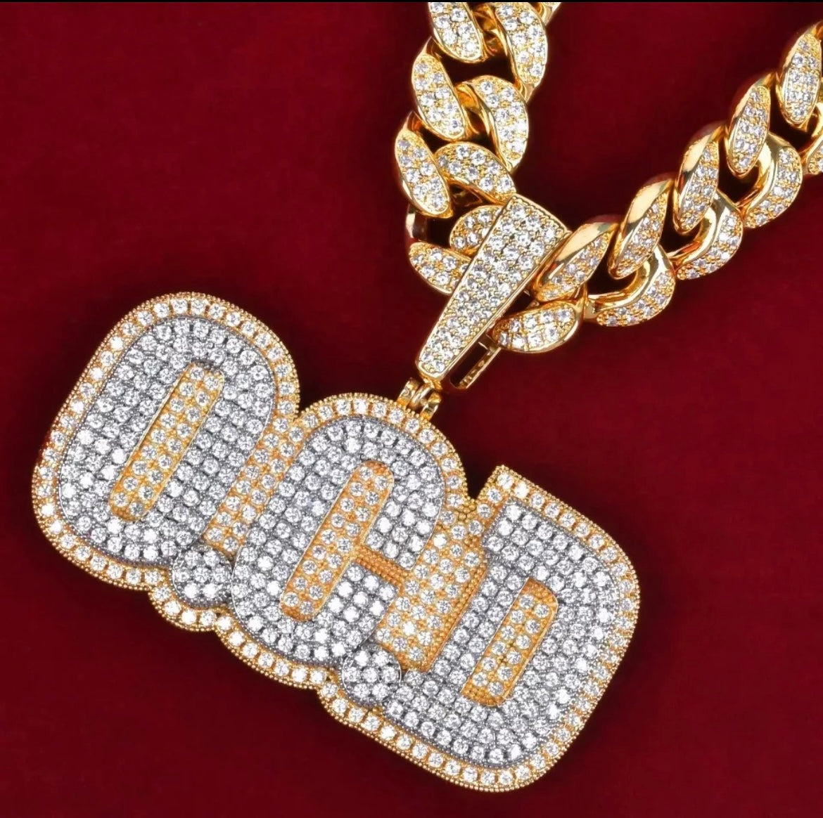 Custom Two Tone Diamond Iced Out Necklace