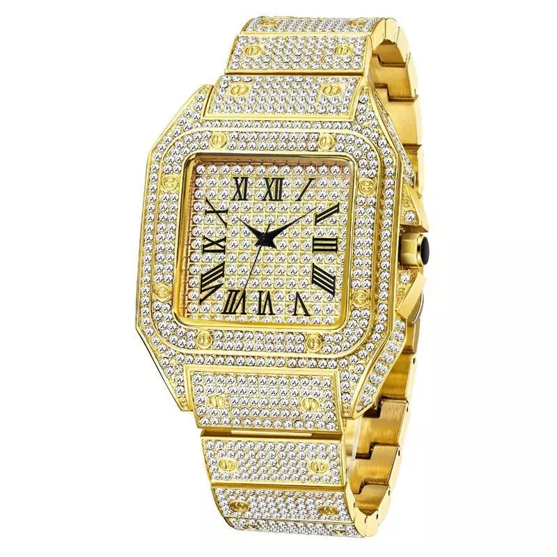 Iced Out Square Watch