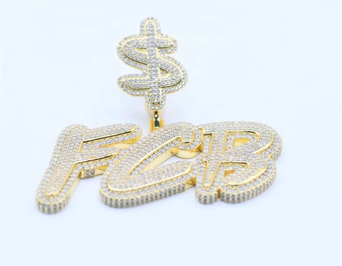 Iced Out Custom Name Pendant