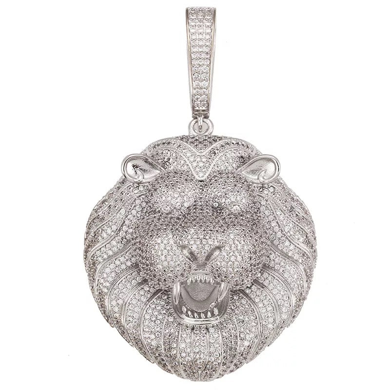 Iced Out Lion Head Pendant