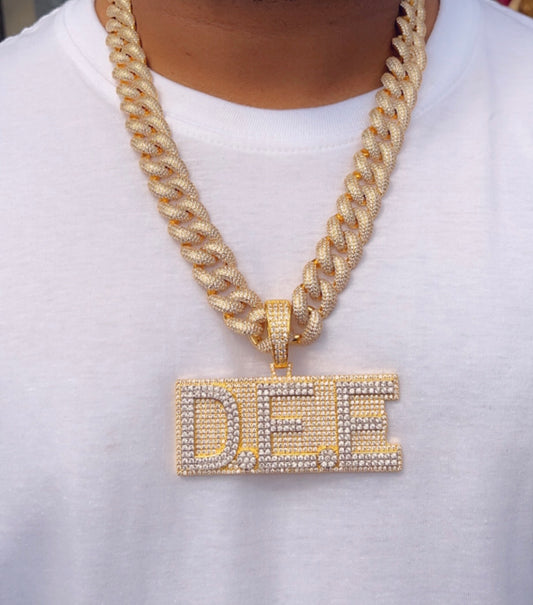 Custom Two Tone Diamond Iced Out Necklace
